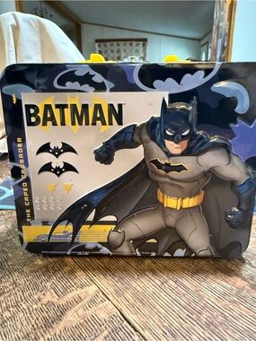 Batman Metal Lunch Box in Black, Gray & Yellow